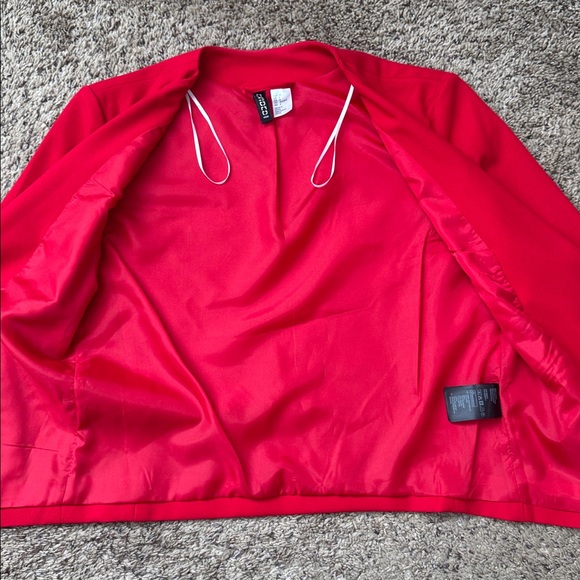 H&M Women’s Red Blazer Size 6 - Picture 9 of 12